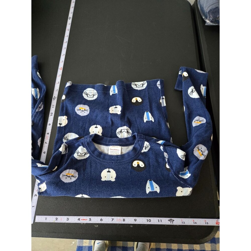 Hanna Andersson Holiday Pajamas130 US‎ 8 Christmas Penguin Polar Bear Walrus - Picture 4 of 16